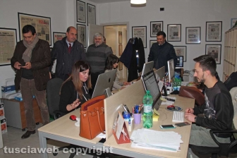 Zingaretti nella sede di Tusciaweb