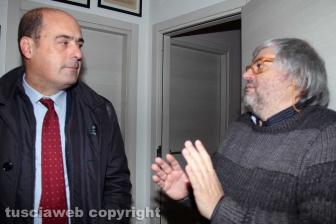 Zingaretti nella sede di Tusciaweb