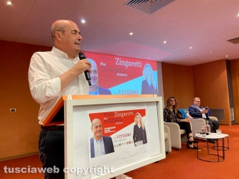 Viterbo - Il presidente della Regione Lazio Nicola Zingaretti per Alessandra Troncarelli