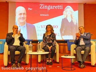 Viterbo - Il presidente della Regione Lazio Nicola Zingaretti per Alessandra Troncarelli