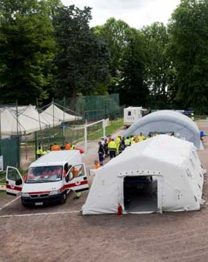 Simulazione di un terremoto a Ronciglione