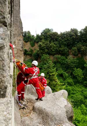 Simulazione di un terremoto a Ronciglione