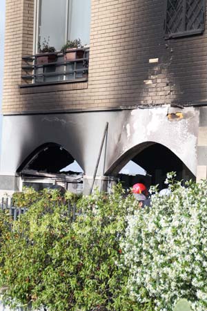 L'incendio a Via Rasetti