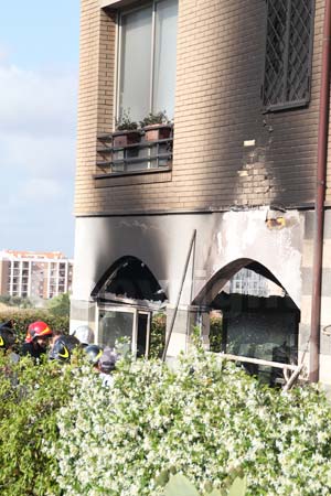 L'incendio a Via Rasetti