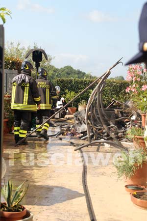 L'incendio a Via Rasetti