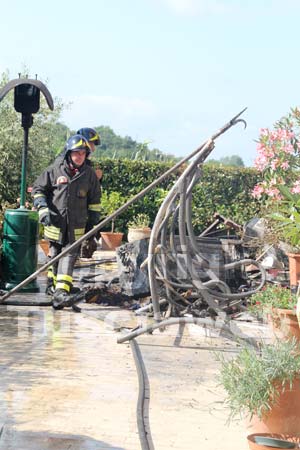 L'incendio a Via Rasetti