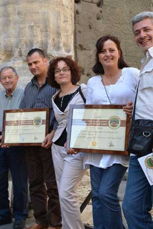 Luigia Melaragni con alcuni dei premiati