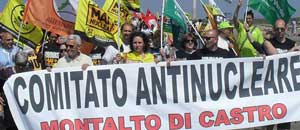 La manifestazione contro il nucleare