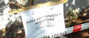 L'area sottoposta a sequestro