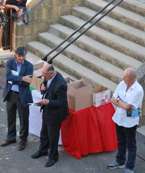 Il sindaco Mazzola, l'assessore Celli e il dirigente Contadini