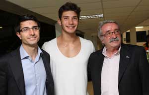 L'assessore Sabatini, il ballerino De Martino e Pino Cori