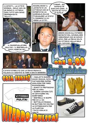 Il fumetto di Viterbo pulita