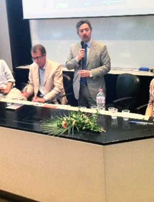 Il consigliere Battistoni all'incontro