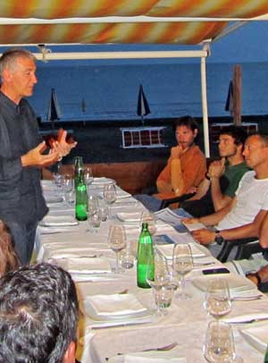 La cena di consegna dei diplomi della scuola vela