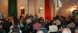 Un'immagine dell'inaugurazione della sede di Fli