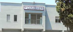 La stazione dei carabinieri di Pescia Romana