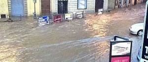 Ronciglione - Piazza della Nave diventa un fiume