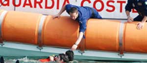 La guardia costiera in azione