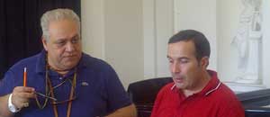 Bruno Praticò con maestro Vignati alle prove
