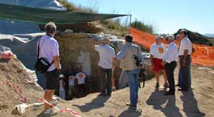 L'area degli scavi a Tarquinia