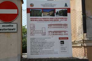 I lavori alla scuola di Vetralla
