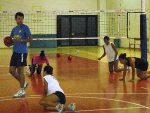 Le immagini dell'allenamento