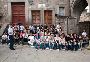 Un momento della visita culturale a Viterbo