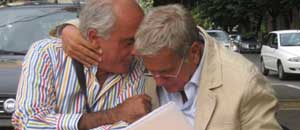 Alvaro Ricci e Giovanni Arena all'assemblea per i genitori dell'Ellera