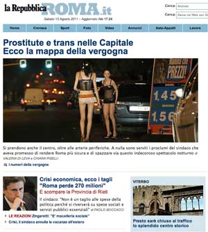 L'articolo di Repubblica sulla chiusura del centro storico