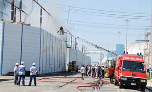 Incendio a Torre Valdaliga Nord
