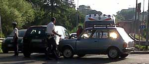 L'incidente in via Genova