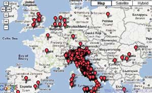 Le visualizzazioni in Europa