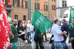 I dipendenti della Unopiù in protesta