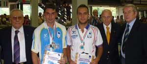 La premiazione della gara di bocce
