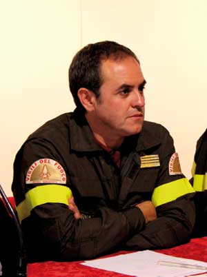 Il comandante dei vigili del fuoco Gennaro Tornatore