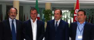 Domenico Merlani, presidente di Unindustria nella visita in Tunisia