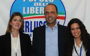 Antonella Sberna con Angelino Alfano