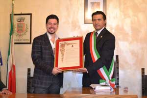 Antonio Poli con il sindaco Palozzi