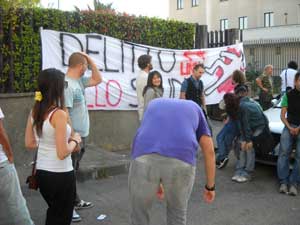 Gli studenti in protesta