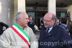 Il sindaco di Corchiano Bengasi Battisti e il consigliere regionale Giuseppe Parroncini