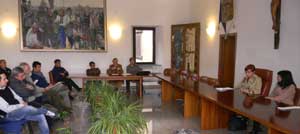 L'incontro alla sala consiliare del Comune di Marta