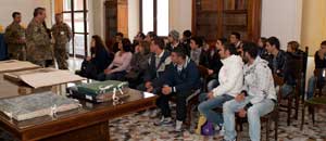 Un'immagine della visita dei ragazzi dell'Isis