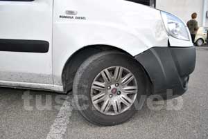 Il furgone sequestrato