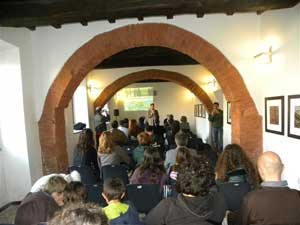 La sala del convegno di Fare Verde