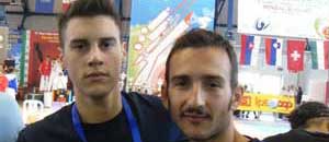 Damiano Palazzo con l'istruttore Daniele Politini