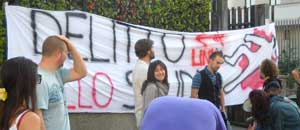 Gli studenti in protesta