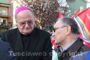 Il vescovo Romano Rossi alla manifestazione di Civita
