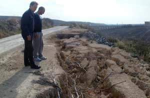La strada per l'Acropoli in dissesto