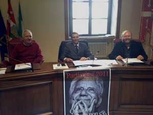 Fraticelli, Cappelli e Regoli alla presentazione della manifestazione