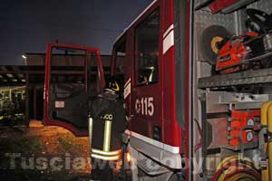 L'incendio al deposito di carta sulla Teverina